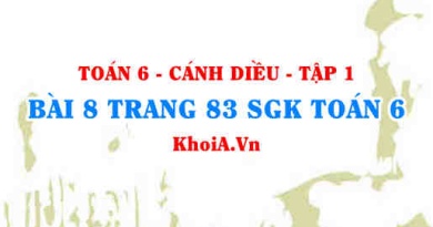 Bài 8 trang 83 SGK Toán 6 tập 1 Cánh Diều